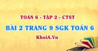 Bài 2 trang 9 SGK Toán 6 Tập 2 Chân trời sáng tạo